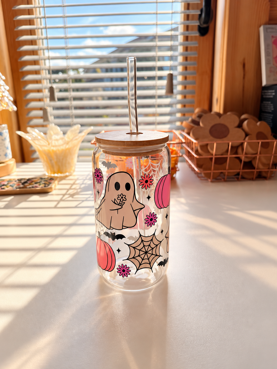 Halloween themed Girly Glass Cup