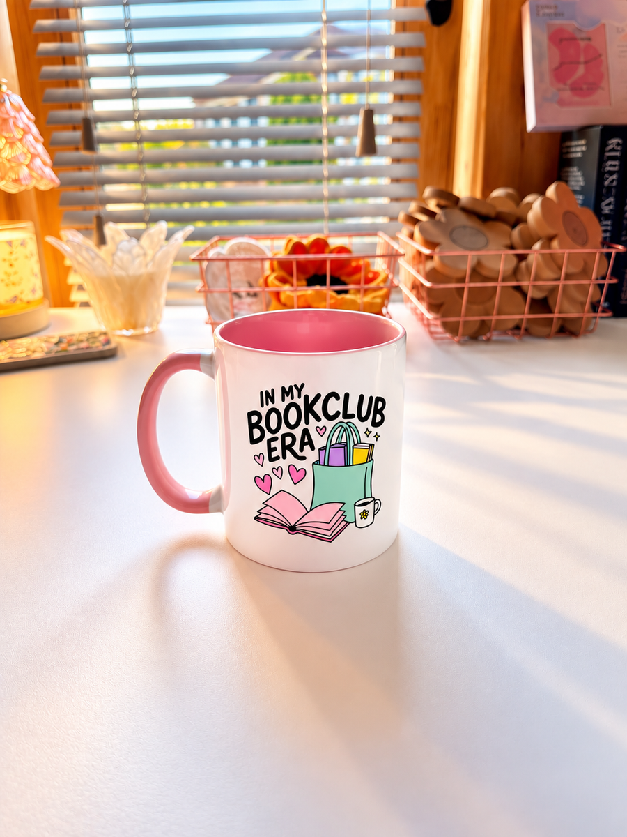 In My Bookclub Era Pink Mug